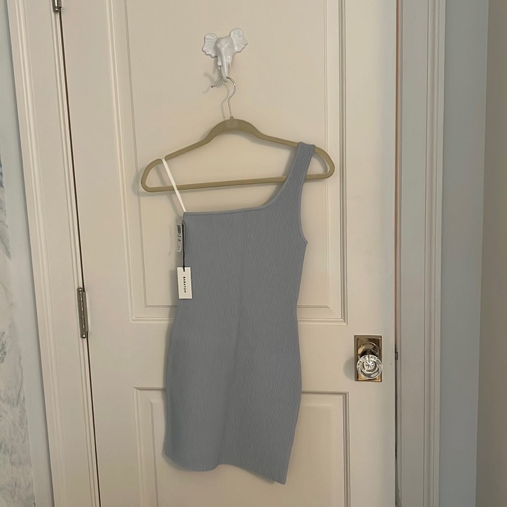 Aritzia sculpt knit one shoulder dress